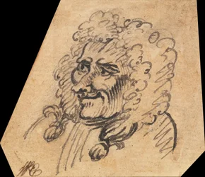 Tête masculine grotesque